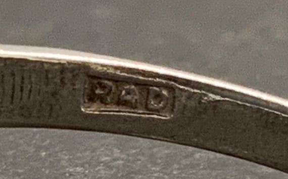 Vintage Sterling Silver Garnet Statement Ring, UK… - image 6