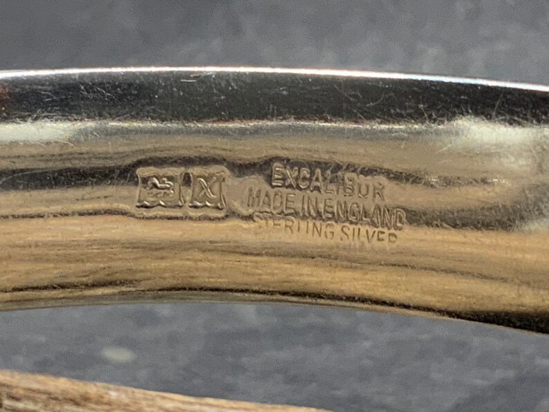 Vintage Sterling Silver Chunky Half Engraved Hinged Bangle