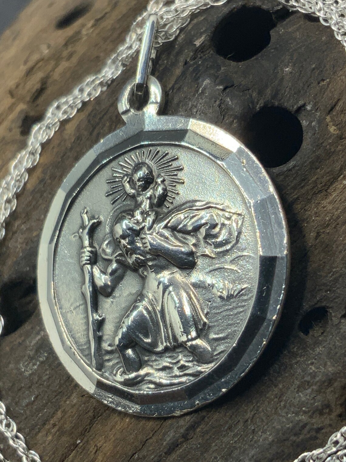 Etsy st christopher necklace Clearance