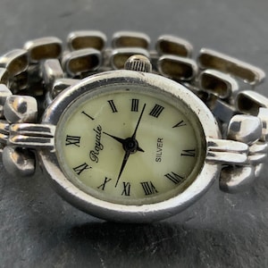 Vintage Solid Sterling Silver Quartz Wrist Watch