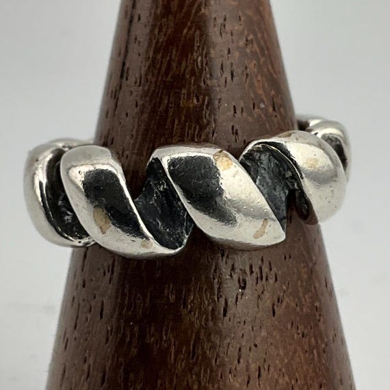 Genuine Sterling Silver Ring Solid Handmade Nicke… - image 2