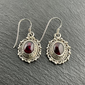 Vintage Tourmaline Sterling Silver Fancy Statement Dangle Earrings