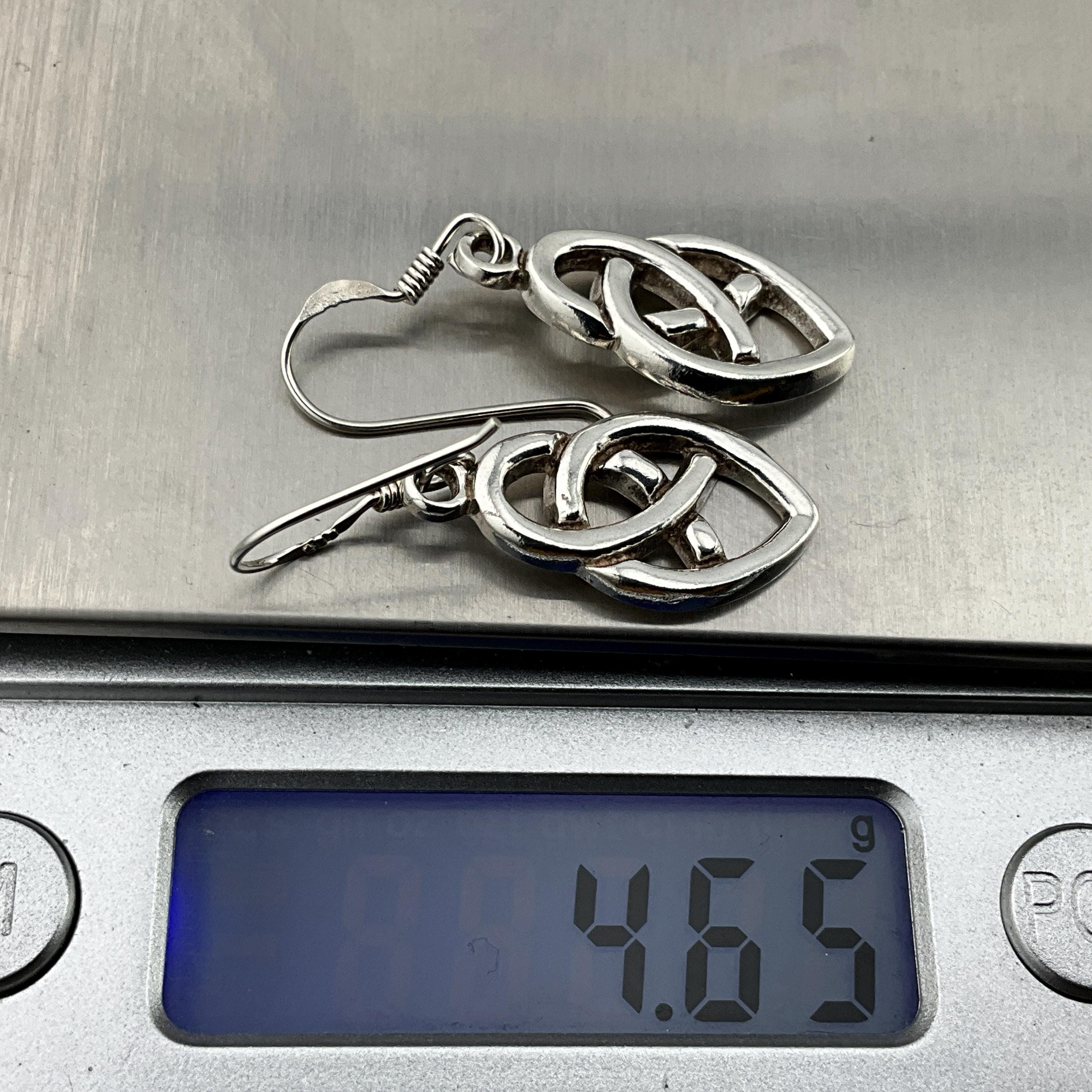 Orecchini celtici in argento sterling: pendente con nodo della