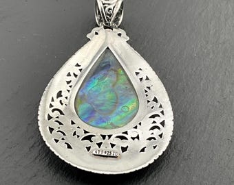 Pendentif Ancien En Forme De Larme - Argenté - France 19ème Siècle - Occasion Bon état
