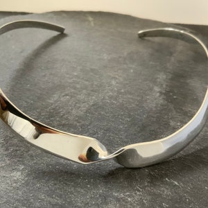 Vintage Sterling Silver Collar Choker Necklace