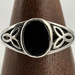 Vintage Kit Heath Onyx Sterling Silver Statement Signet Ring, UK
