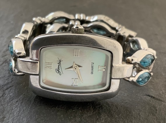 Vintage Solid Sterling Silver Quartz Topaz Wrist Watch Etsy