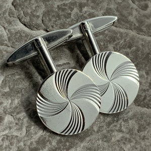 Vintage Sterling Silver Solid Cufflinks