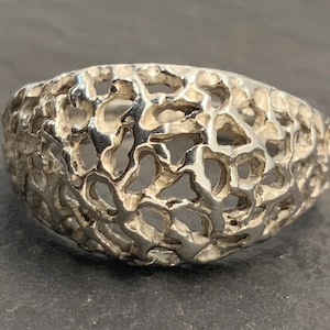 Vintage Sterling Silber Ring, Größe P (UK), Größe 55 1/4