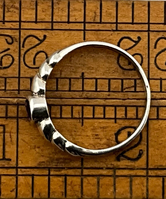 Vintage Amethyst Sterling Silver Statement Ring, … - image 9