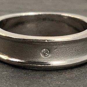 Vintage Diamant Sterling Silber Band Ring, UK Größe M 1/2, US Größe 6 1/4, EU Größe 52 1/4