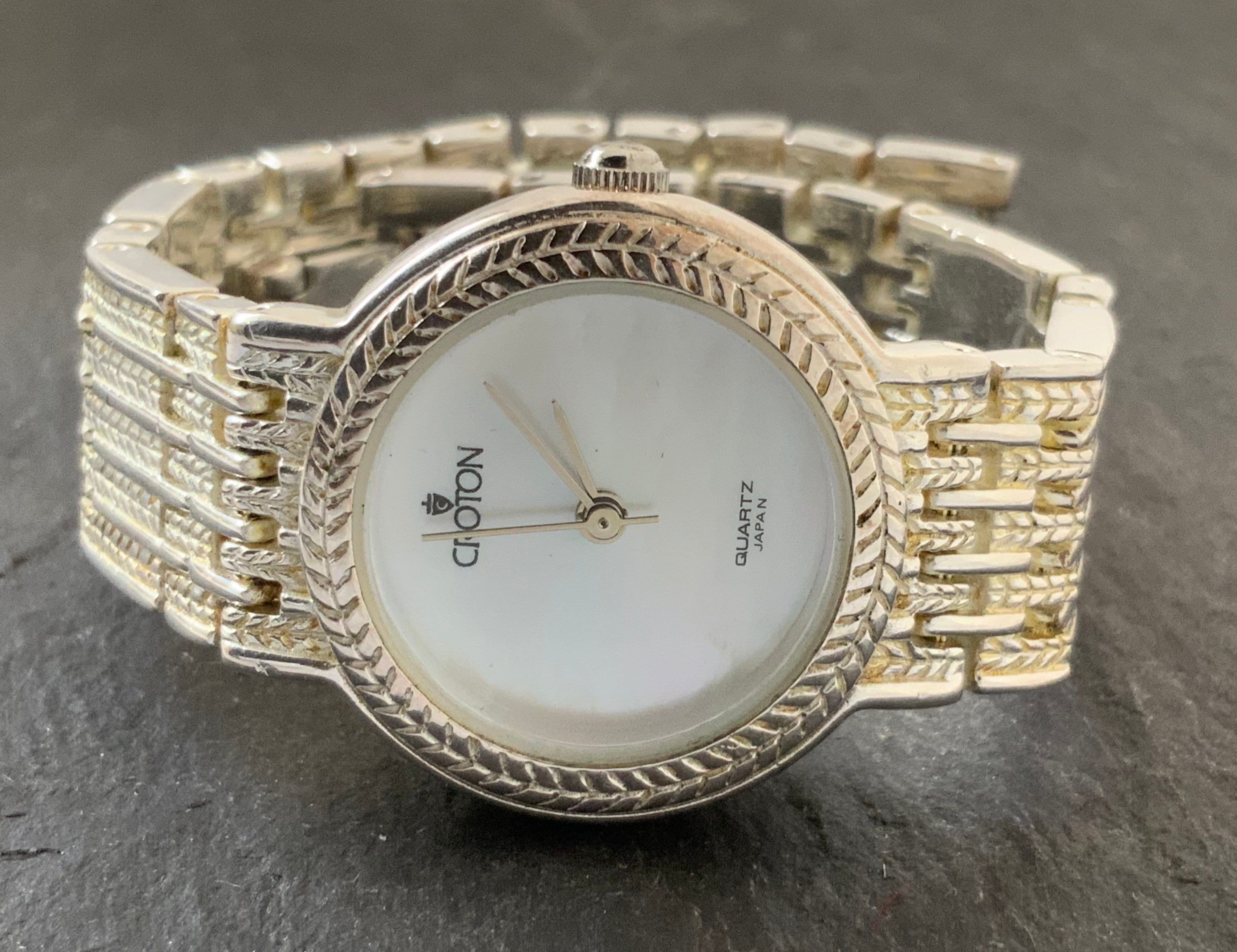 Croton silver shop dollar watch