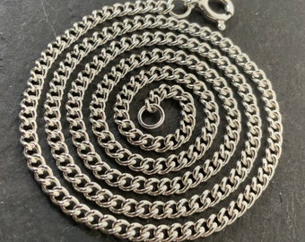 Vintage Sterling Silver Curb Necklace