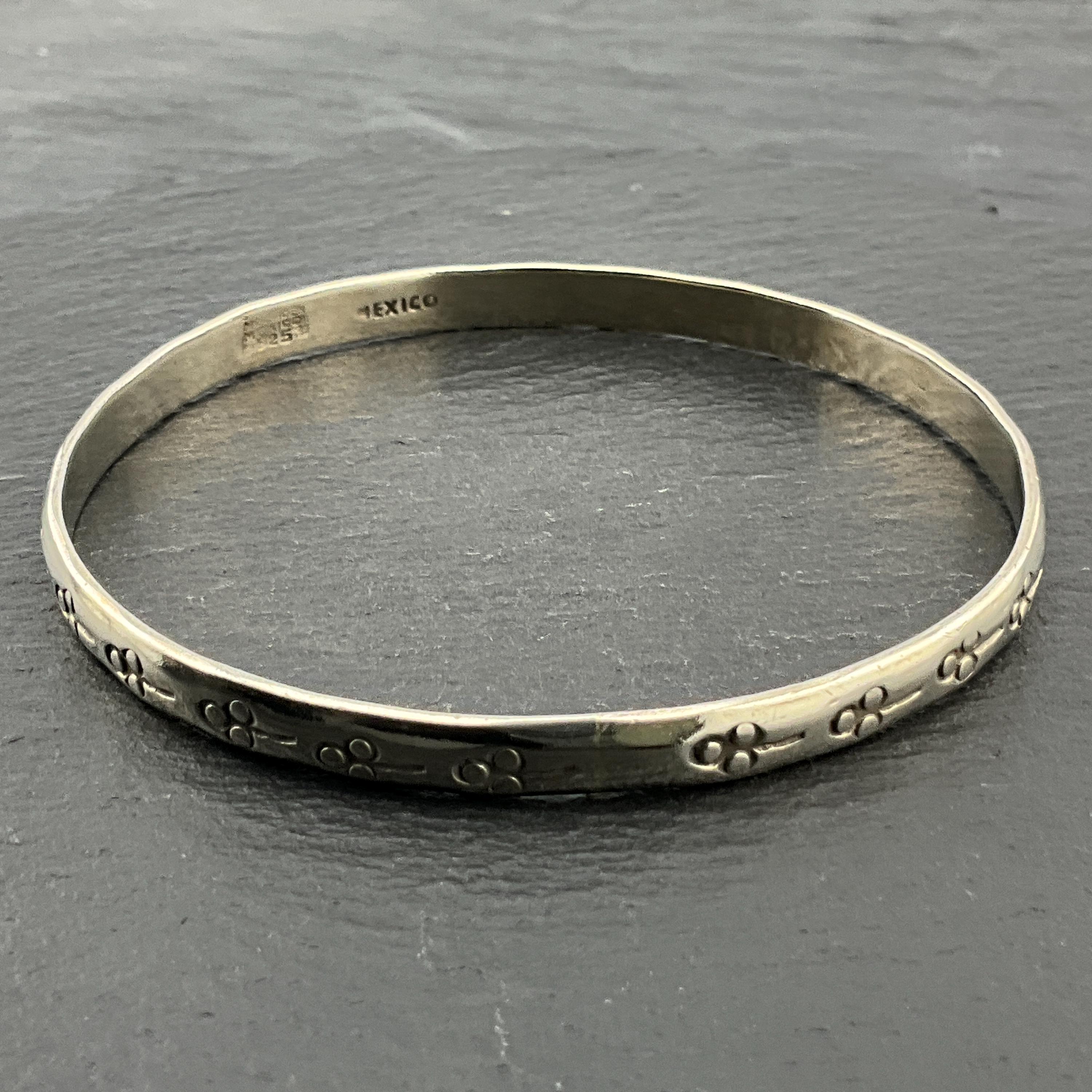 60s Vintage Mexican Silver Bangle Vintage Mexican Silver Bangles