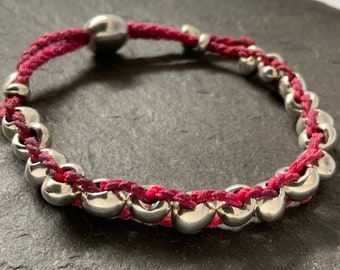 リンクスオブロンドン シルバー ピンクと紺and赤ブレスレット 本物のリンクス・オブ・ロンドン フレンドシップブレスレット - Etsy 日本