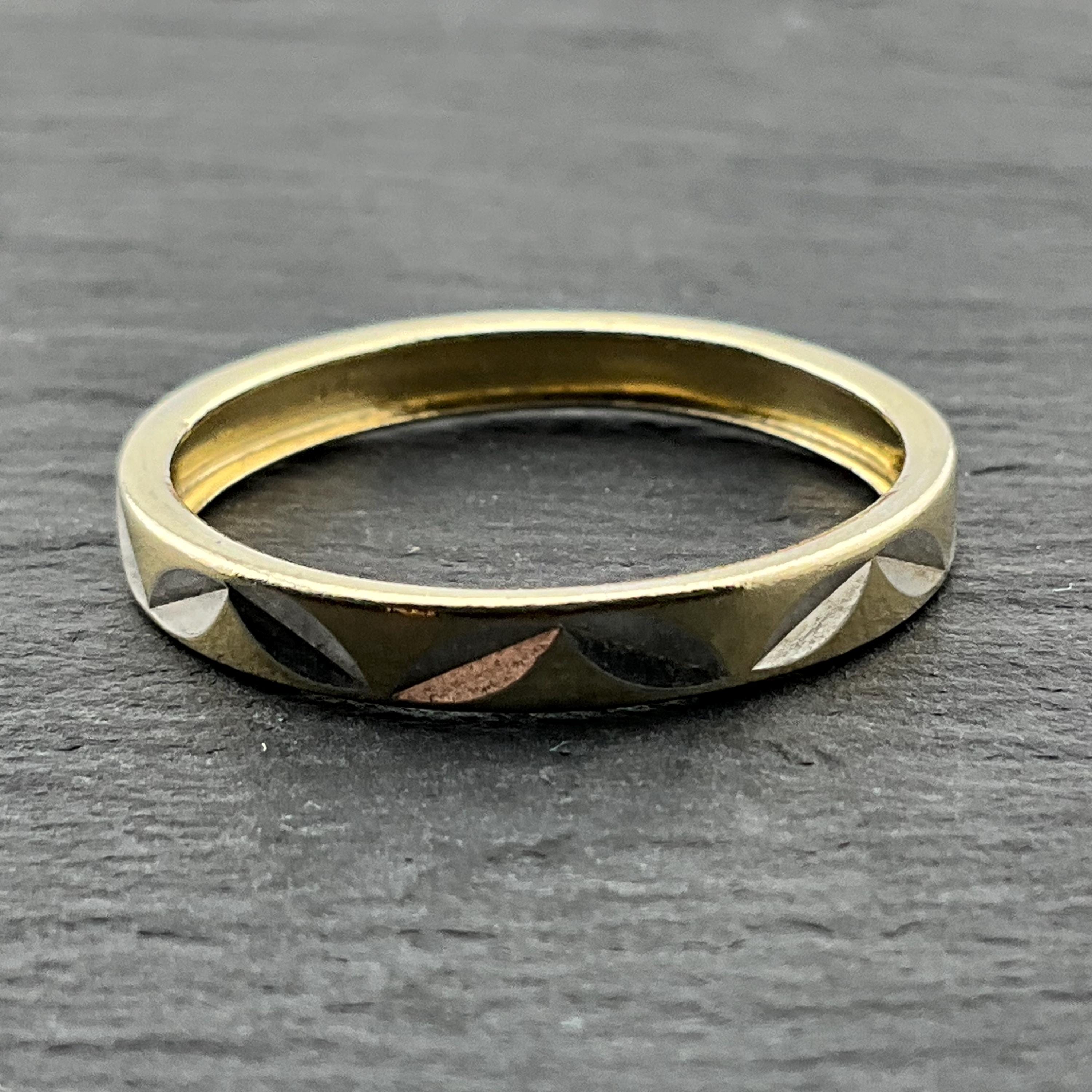 Bague Vintage Anglaise N304 - Bijou Ancien Et Unique - Taille 63