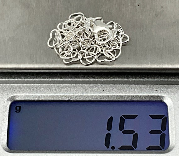 Vintage Solid Sterling Silver Interlocking Hearts… - image 10