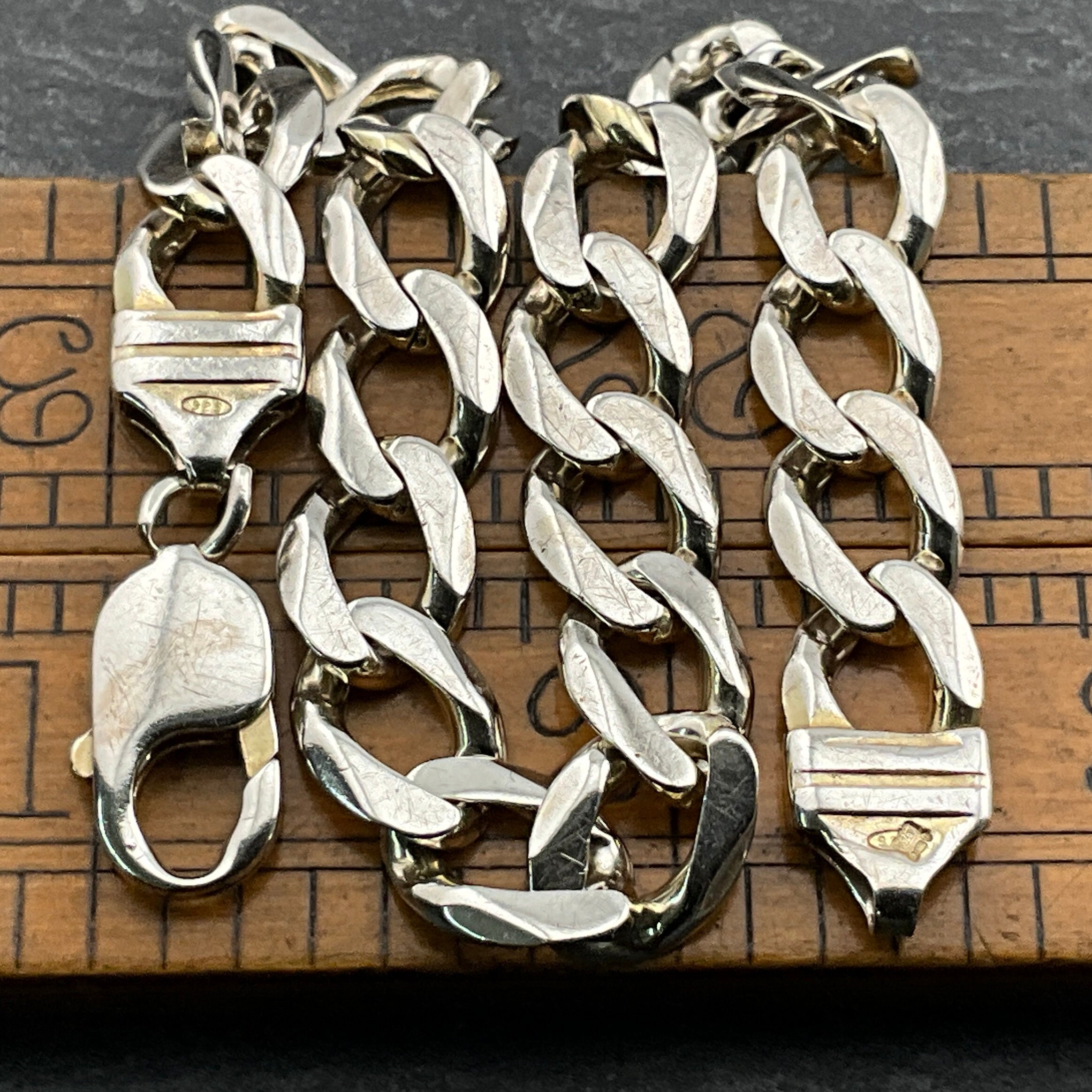 アクセサリー Vintage Silver Heavy Link Chain Bracelet il_1080xN.5223949874_lpvk.jpg