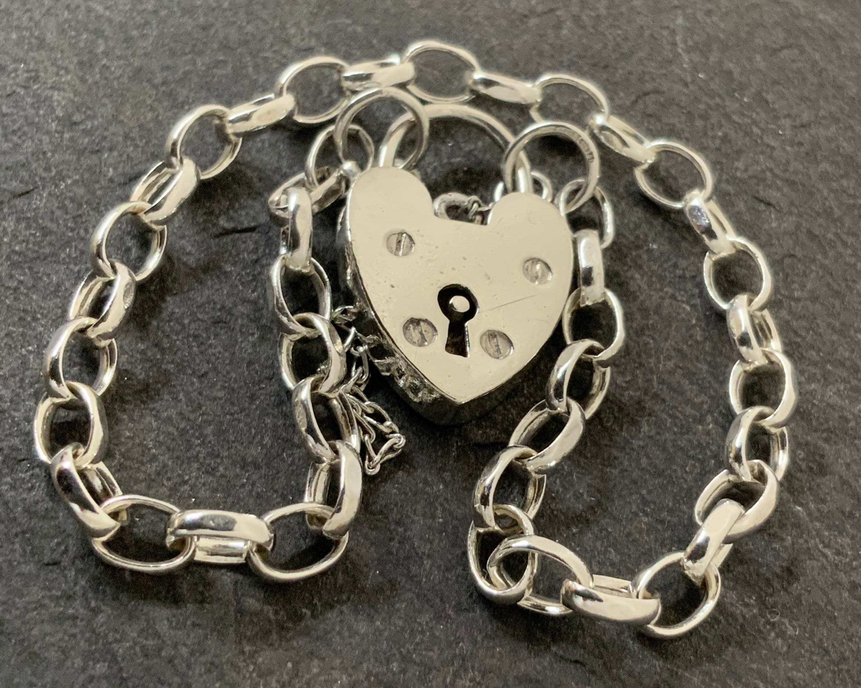 Heart Lock Charm Bracelet