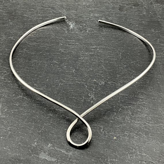 Vintage Sterling Silver Collar Choker Necklace - Etsy Israel display picture 1