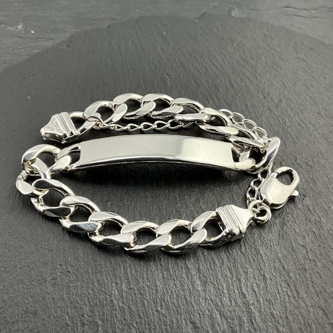アクセサリー Vintage Silver925 ID Bracelet Vintage Sterling Silver ID Bracelet - Etsy