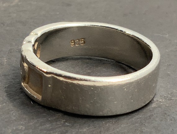 Vintage Sterling Silver Celtic Band Ring, UK Size… - image 5