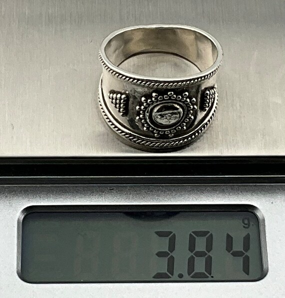 Vintage Sterling zilveren dikke brede ring Britse maat P1 2 Amerikaanse maat 7 3 4 EU maat 56 Etsy Nederland