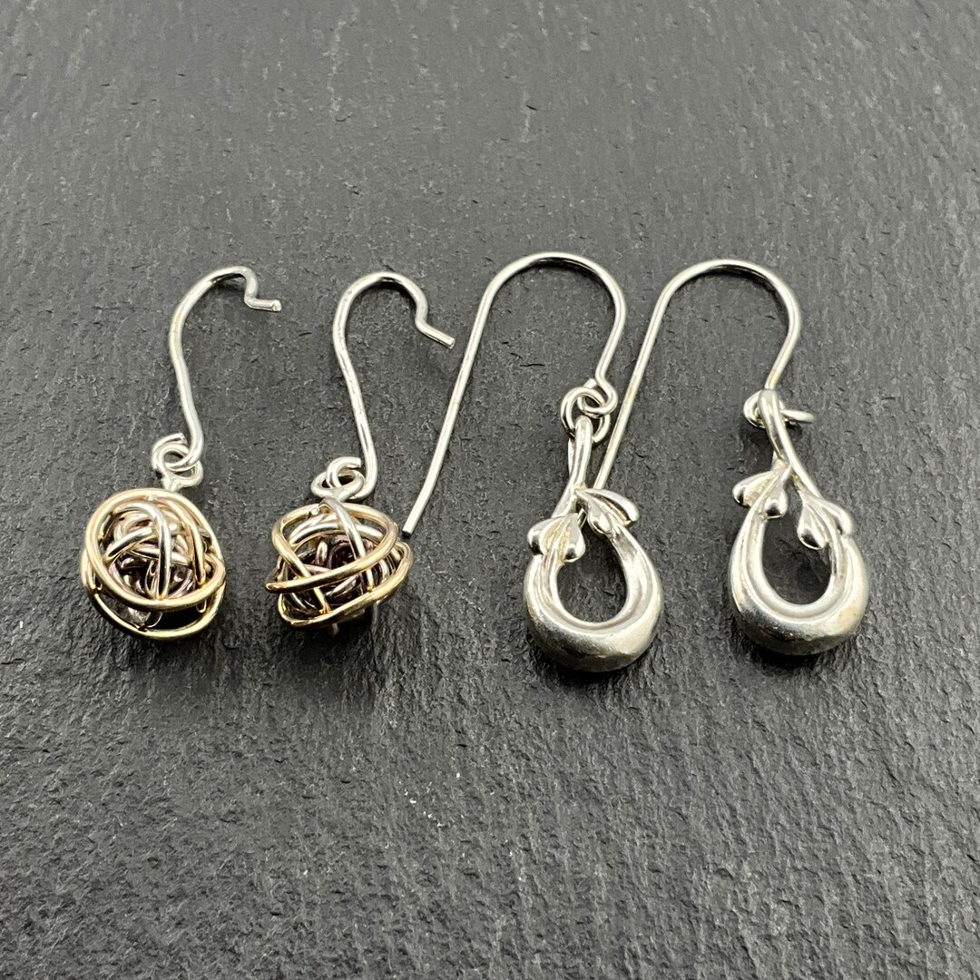 Genuine Kit Heath Sterling Silver Dangle Earrings Knot Dangle