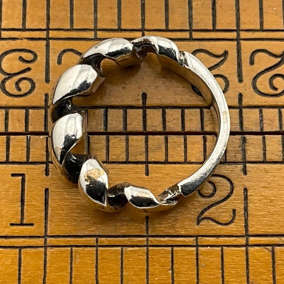 Genuine Sterling Silver Ring Solid Handmade Nicke… - image 7