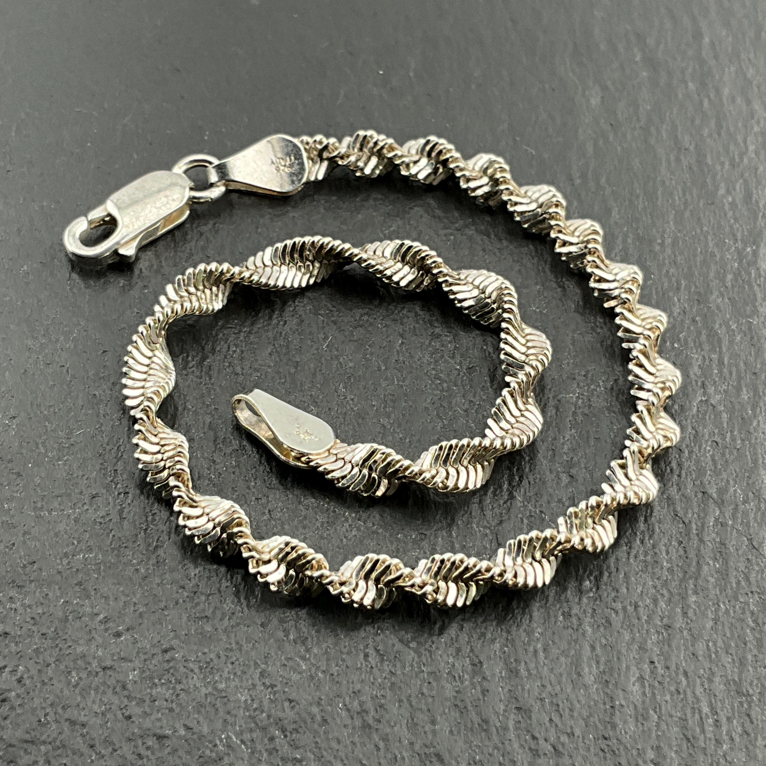 アクセサリー vintage silver925 twist chain bracelet Vintage Sterling Silver Twisted Rope Chain Bracelet - Etsy Canada