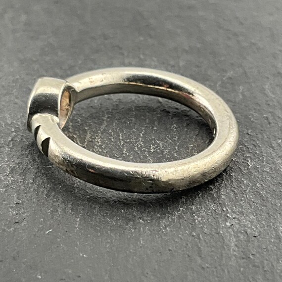 Vintage Ruby Sterling Silver Solitaire Ring, UK S… - image 6