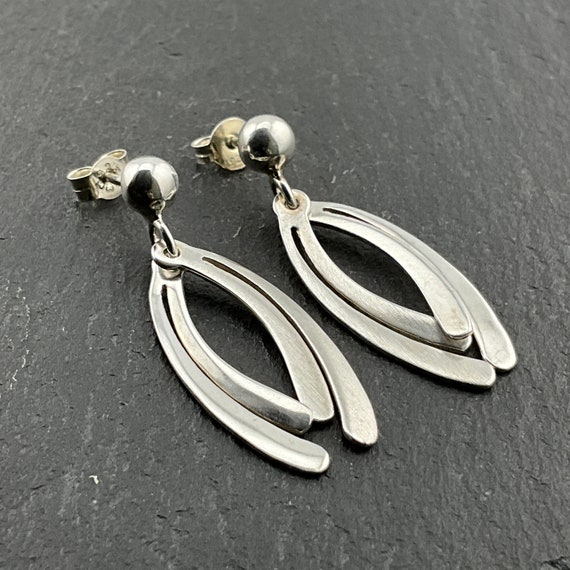 Boucles D'oreilles Vintage Cato Loop Argent Avec étincelles - Sans Nickel - Neuf Avec étiquette