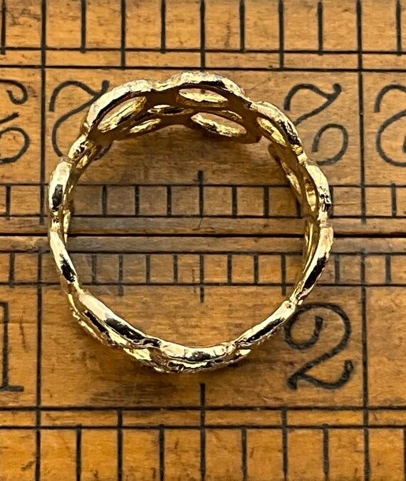 Vintage Sterling Silver Circle Pattern Statement … - image 6