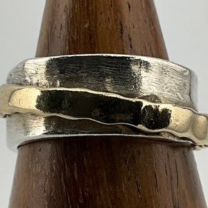 Vintage Diamant Sterling Silber Bandring, UK Größe N, US Größe 17,5, US Größe 52 3/4