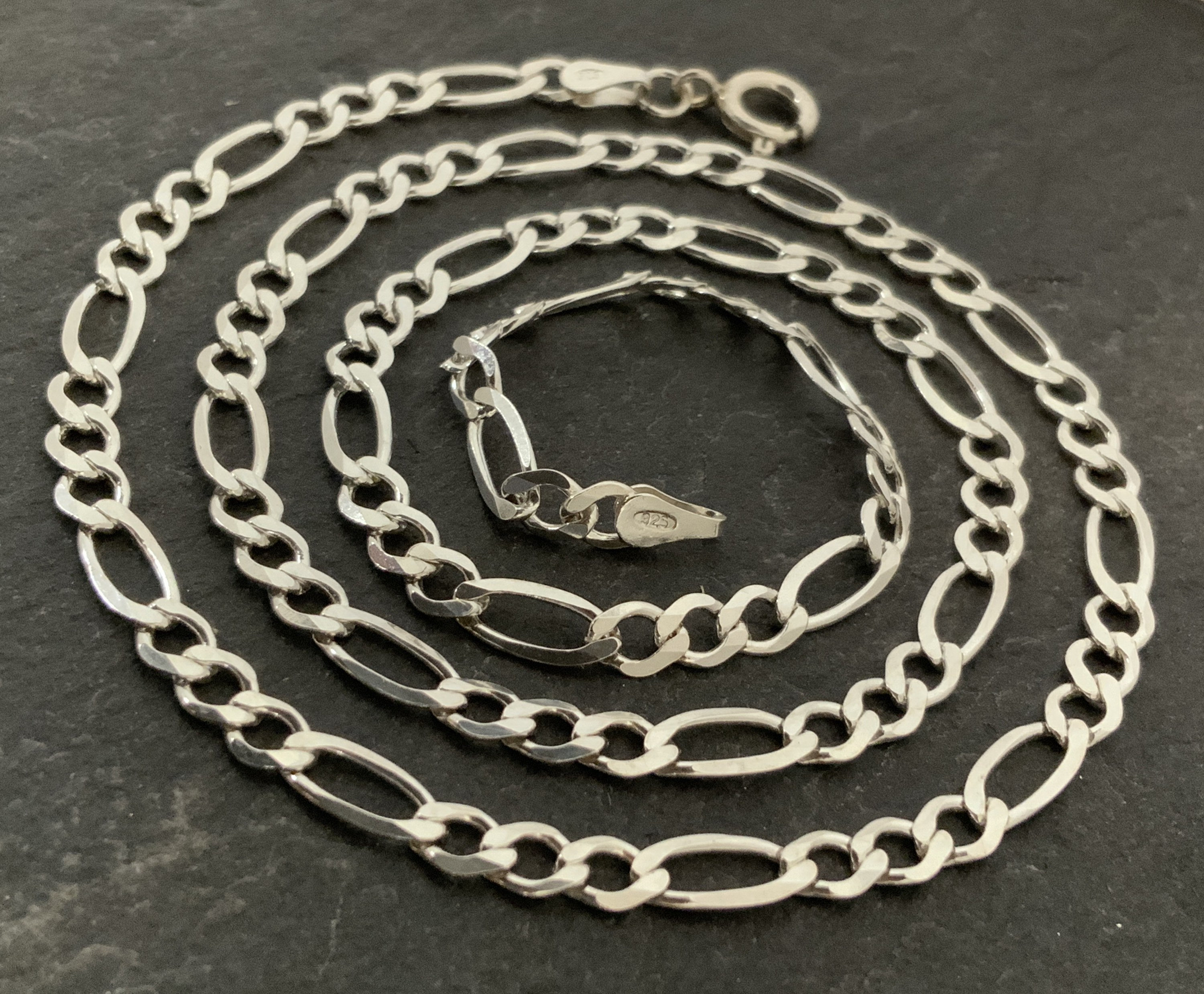フィガロ ロング喜平チェーン 925 シルバー ヴィンテージ ロング 