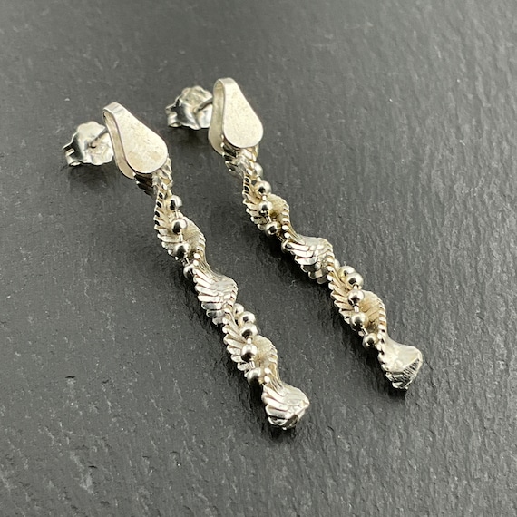 Sterling Silver Fancy Twist Dangle Earrings Sterling Silver Fancy Twist Dangle Earrings