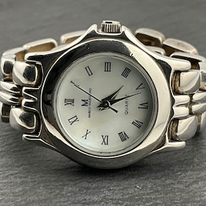 Vintage Solid Sterling Silver Marco Valentino Quartz Wrist Watch