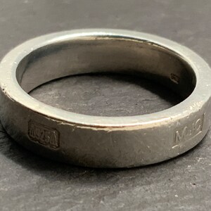 Vintage Sterling Silver Band Ring, UK Size M1/2, US Size 61/4, EU Size 52