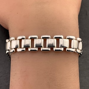 Vintage Sterling Silver Chain Link Bracelet