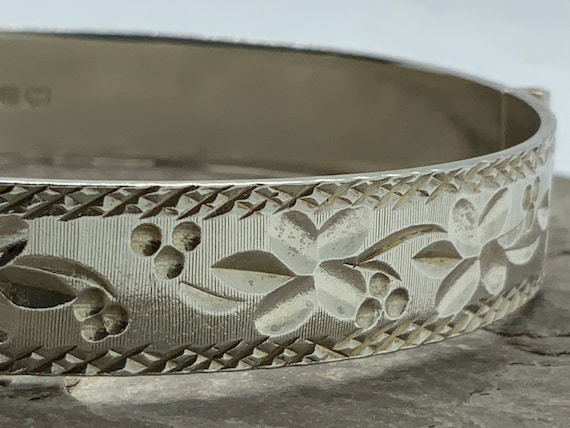 Vintage Sterling Silver Hinged Stacker Bangle Bracelet - Etsy