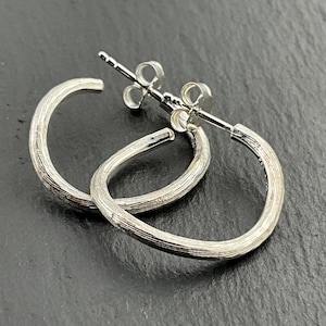 Vintage Sterling Silver Hoop Stud Earrings