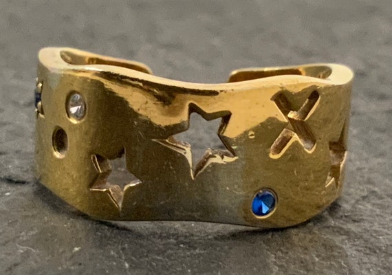 Vintage Sterling Silver Wide Band Torc Ring, UK Size I 1/2, US  