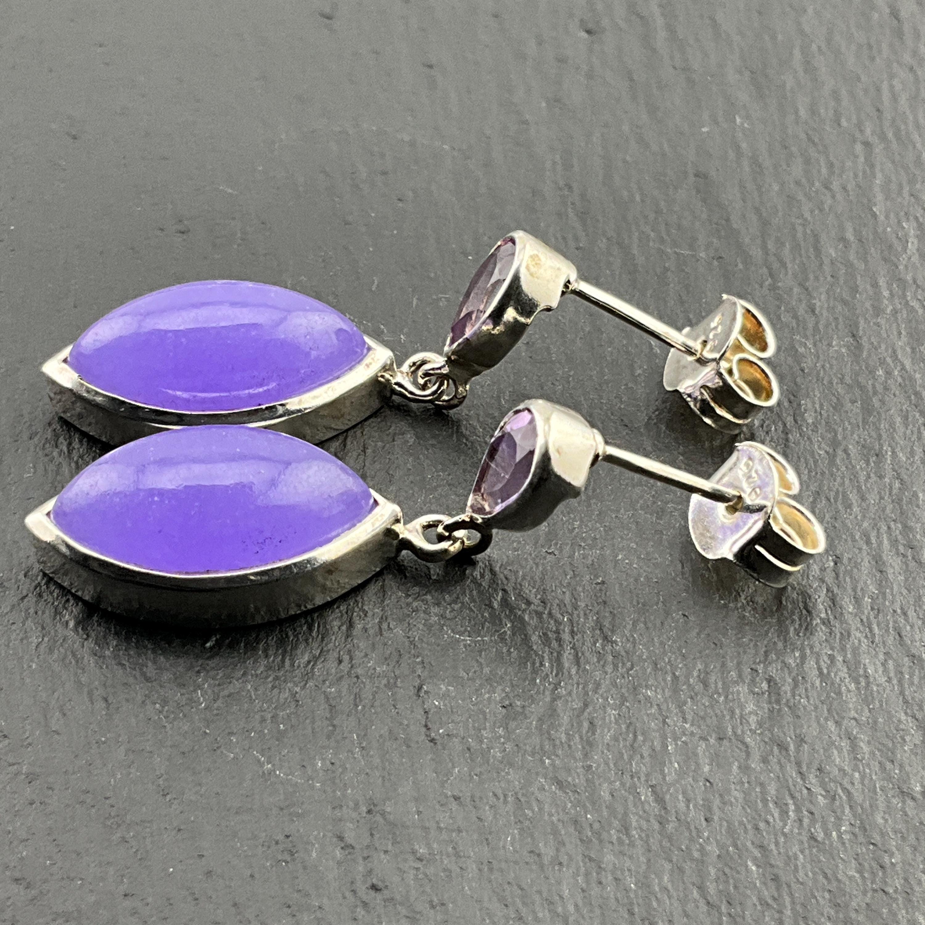 Orecchini Nuovi In Argento Sterling Con Pietra Labradorite Del Terzo