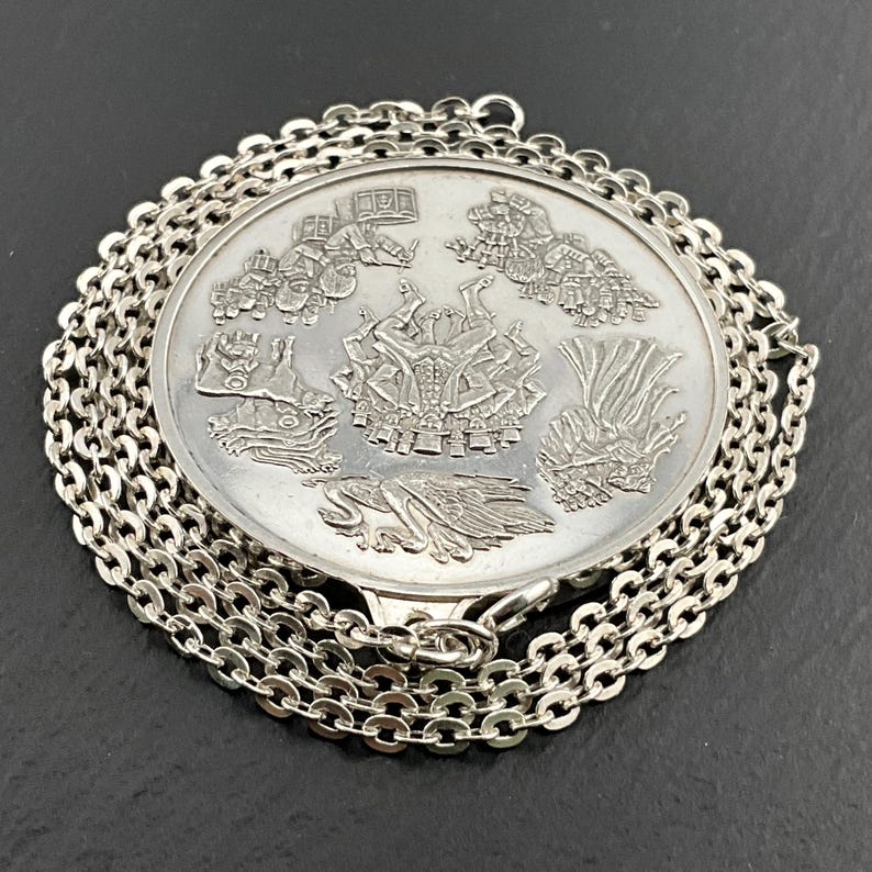 Vintage Heavy Sterling Silver 12 Days of Christmas Pendant Necklace Etsy