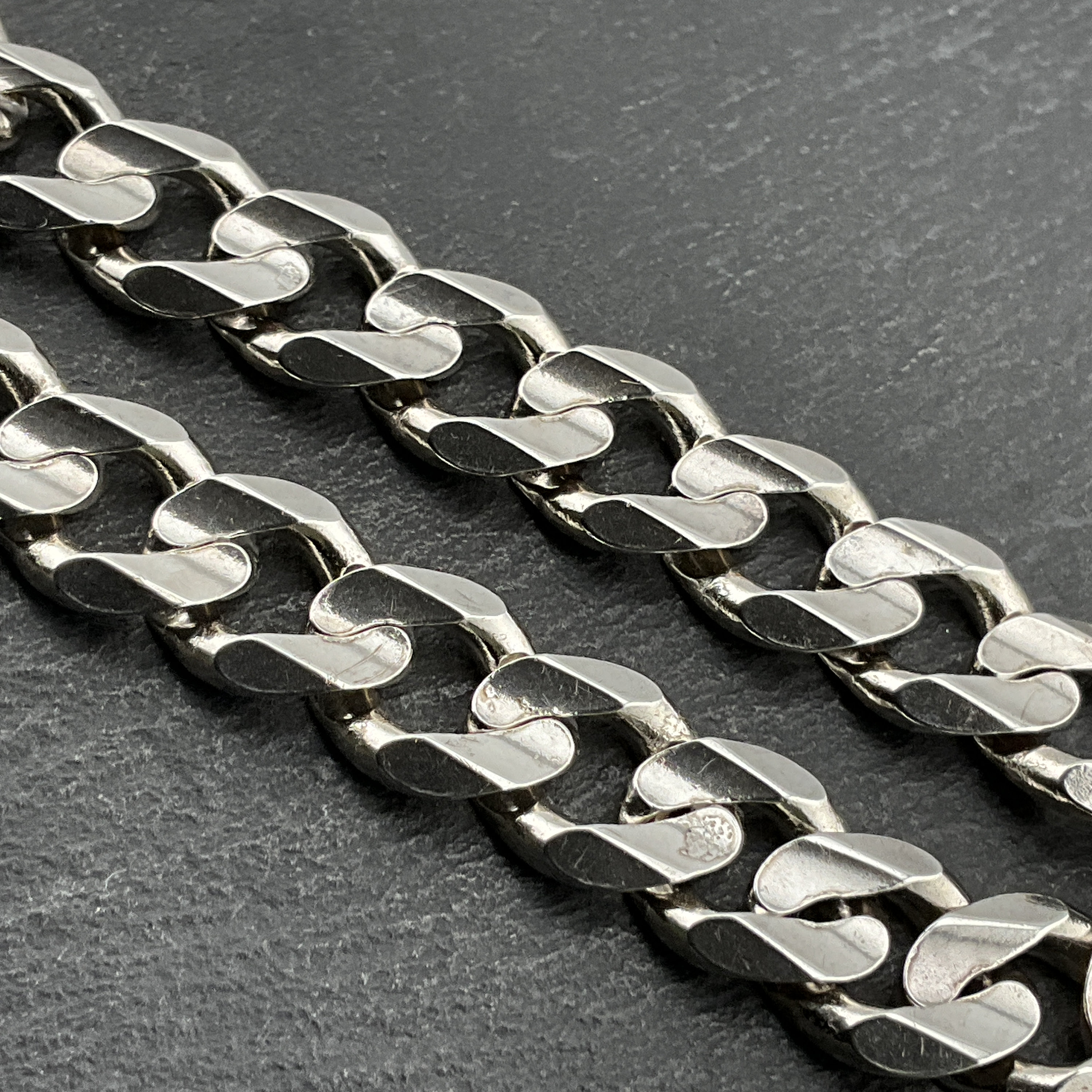 Vintage Super Heavy Sterling Silver Chunky Curb Link