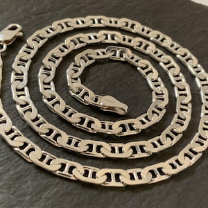 Vintage Sterling Silber Anker Mariner Link Halskette