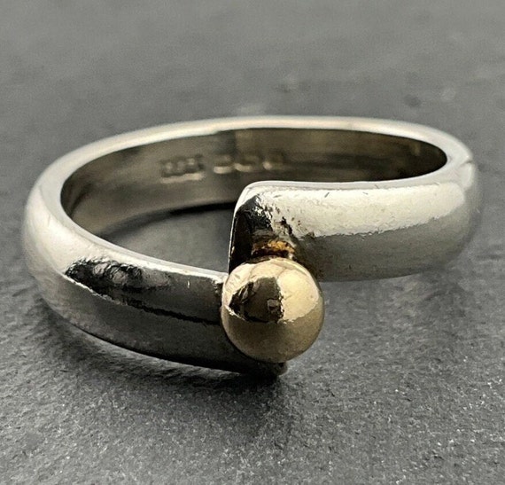 Vintage Sterling Silver Statement Ring, UK Size L… - image 1