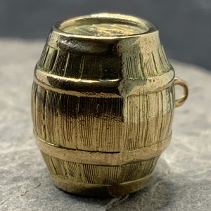 vintage Georg Jenson 9ct Gold Barrel Charme