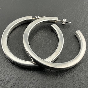 Vintage Sterling Silber Hoop Ohrringe