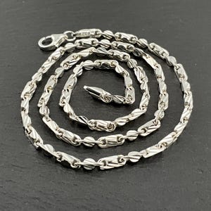 Vintage Sterling Silver Fancy Link Necklace